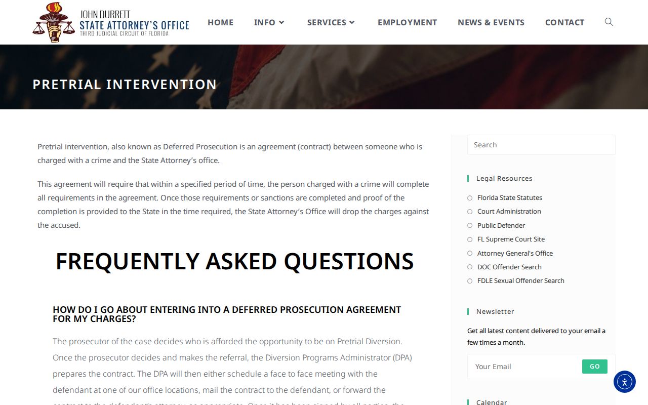 Third Circuit State Attorney pretrial intervention information